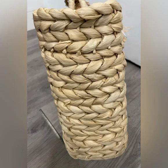 Barney's New York Natural Woven Straw Tote Bag - Picture 7 of 9